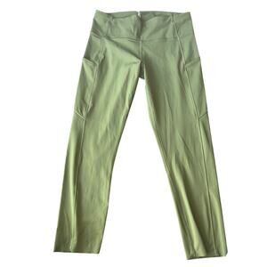 EUC Lululemon Fast and Free High-Rise Crop 23" Bronze Green Size 10